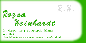 rozsa weinhardt business card