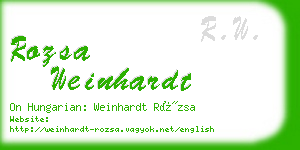 rozsa weinhardt business card